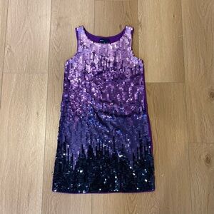 FALL SALE!! NWOT. Gap Kids Purple Ombré Sequin Tank Dress. Size: M (8).